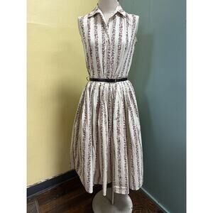 Vintage 1950’s Madison Wardrobe Maker Watercolor Pleated Skirt & Top